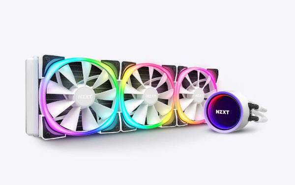 Nzxt RL-KRX73-RW Kraken X73 RGB 360mm Liquid Cooler w/AER RGB Fans - Matte White