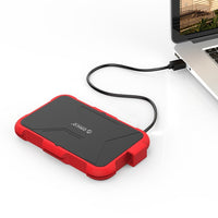 2.5-Inch ABS+Silicone Hard Drive Enclosure 2769U3 - Red