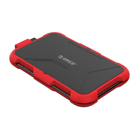 2.5-Inch ABS+Silicone Hard Drive Enclosure 2769U3 - Red