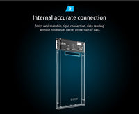 Orico 2.5-inch Transparent Plastic USB3.0 Enclosure for HDD / SSD