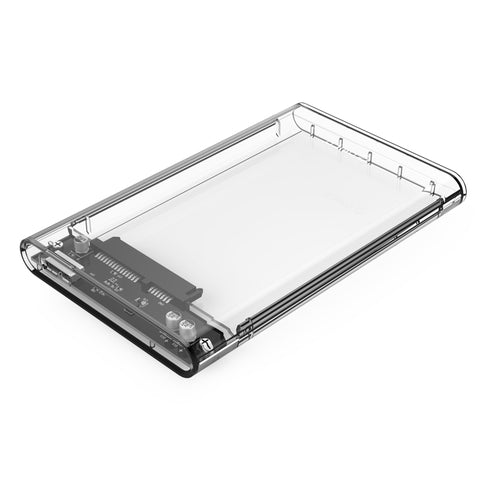 Orico 2.5-inch Transparent Plastic USB3.0 Enclosure for HDD / SSD