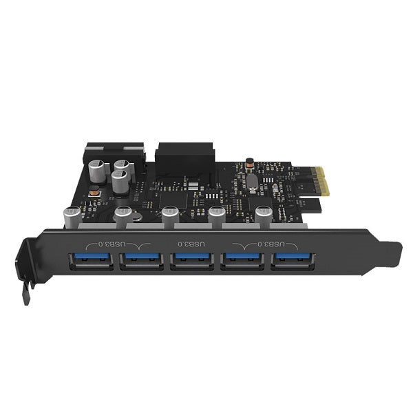 PVU3-5O2I 5 Port USB3.0 PCI-E Expansion Card with Dual Chip