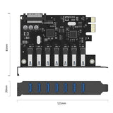 Orico PVU37U 7 Port USB3.0 PCI-E Expansion Card with Dual Chip