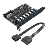 Orico PVU37U 7 Port USB3.0 PCI-E Expansion Card with Dual Chip