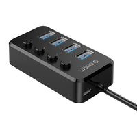 Orico TSU3-4A 4 Port USB3.0 HUB with Individual On/Off Switches [ Without Power Supply ]