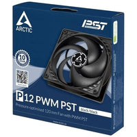 P12 4-Pin 12cm PWM High Static Pressure Casing Fan - Black w/Black Frame