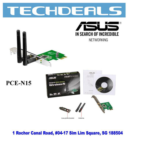 Asus PCE-N15 PCE- N Network Card