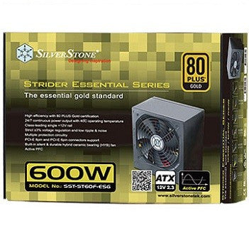 SilverStone SST-ST60F-ESG Strider Essential 600W Gold  Single +12V Rail