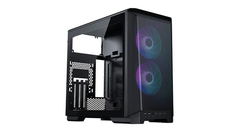 P200A High Airflow Mesh mITX DRGB TG Case - Black