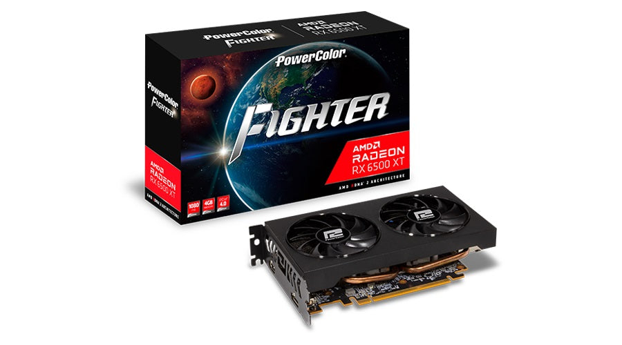 PowerColor Fighter AMD Radeon™ RX 6500 XT 4GB GDDR6 Graphics Card