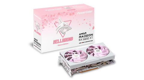 PowerColor Hellhound Sakura AMD Radeon RX 6650 XT 8GB GDDR6 Graphics Card