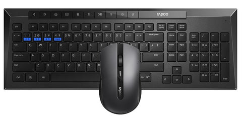 Rapoo 8200M Multi-Mode Wireless and Bluetooth Keyboard and Mouse Combo