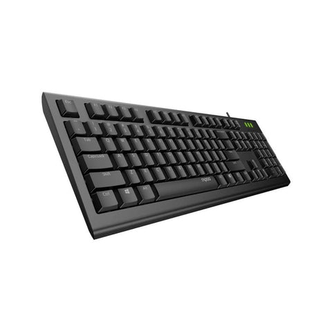 Rapoo NK1800 Spill Resistance Wired USB Keyboard - Black