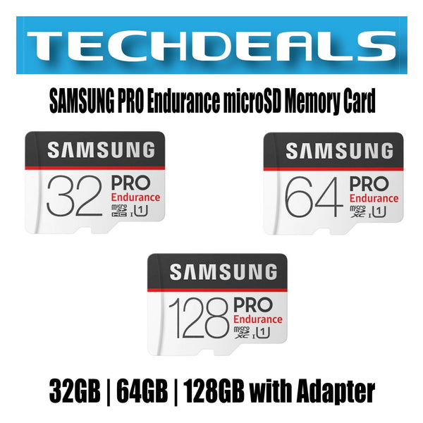 PRO Endurance microSD 100/30MBs with Adapter 32GB | 64GB | 128GB