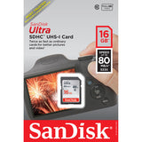 SDSDUNS SD Ultra SD Card | 80MB/s read, U1, CL10 - 16GB