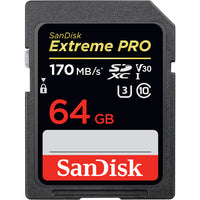 SDSDXXY Extreme Pro SD Card | U3, C10, V30, UHS-I, R170MB/s, W90MB/s | 64GB | 128GB | 256GB | 512GB