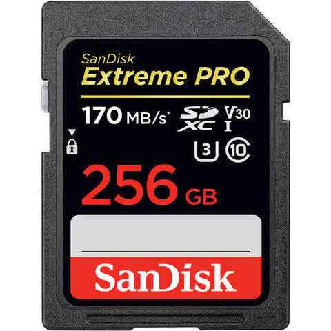 SDSDXXY Extreme Pro SD Card | U3, C10, V30, UHS-I, R170MB/s, W90MB/s | 64GB | 128GB | 256GB | 512GB