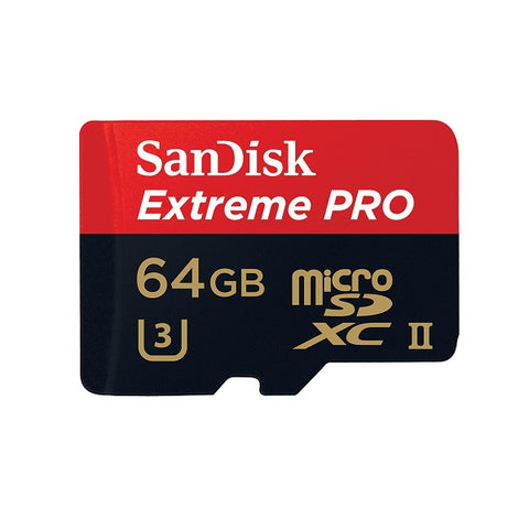 Extreme Pro MicroSD Card | U3, UHS-II R-275MB/s W-100MB/s | with SD Adapter | 64GB | 128GB