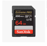 SanDisk Extreme Pro SDXC SDXXU V30 U3 C10 UHS-I | 200MB/s R | 90MB/s W - 64GB