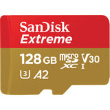 SanDisk SDSQXAA Extreme microSDXC Card for Mobile Gaming, upto 190 MB/s R, 90MB/s W - 128GB