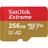 SanDisk SDSQXAV Extreme microSDXC Card for Mobile Gaming, upto 190 MB/s R, 90MB/s W - 256GB