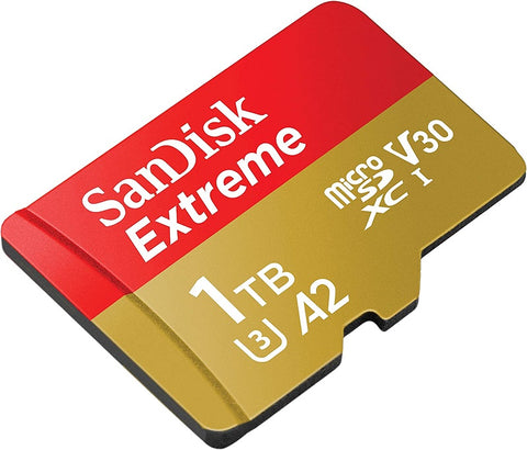 SanDisk SDSQXAV Extreme V30 U3 A2 UHS-I 190MB/s R, 130MB/s W Class 10 microSDXC Card - 1TB