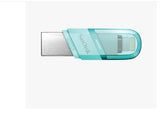 SanDisk iXpand Flash Drive Flip IX60N Ice Mint iOS USB 3.0 Drive - 128GB
