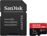 Sandisk SDSQXCD Extreme Pro V30 U3 A2 UHS-I 200MB/s R, 140MB/s W Class 10 microSDXC Card w/SD Adaptor - 1TB