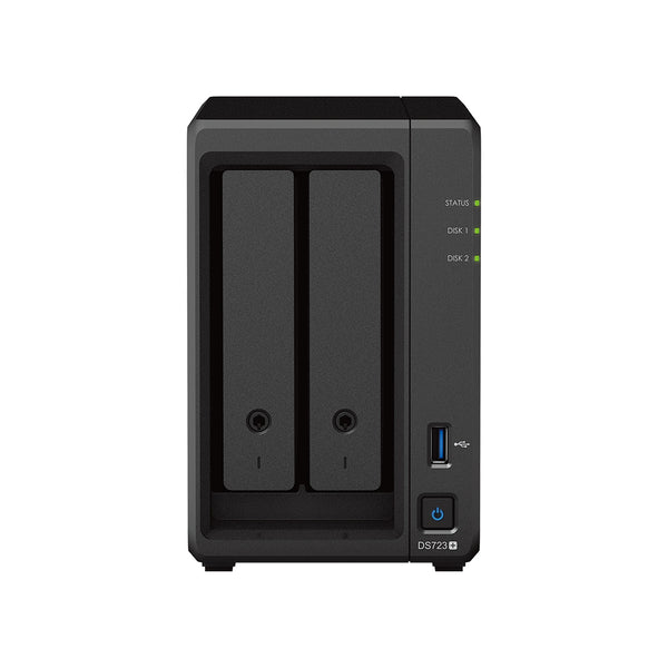 Synology DiskStation DS723+ 2-Bay AMD Ryzen R1600 Dual-Core 2.6GHz 2GB DDR4 ECC NAS Enclosure