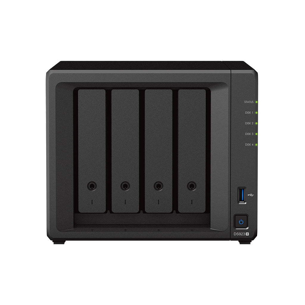 Synology DiskStation DS923+ 4-Bay AMD Ryzen R1600 Dual-Core 2.6GHz 4GB DDR4 ECC NAS Enclosure