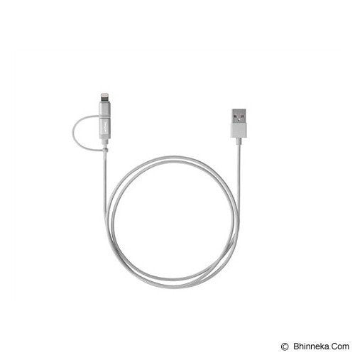 Targus ACC99505AP-50 ALU Series 2-in-1 (Lightning & Micro USB) Cable (1.2M) - Silver