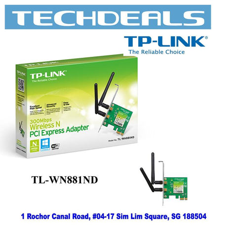 TP-Link TL-WN881ND 300Mbps Wi-Fi PCI Express Adapter