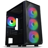 Tecware Forge M OMNI mATX TG Case w/4x12cm OMNI ARGB Fans, Mesh Front Panel, Controller Hub