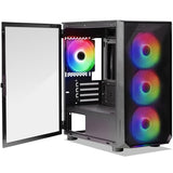 Tecware Forge M OMNI mATX TG Case w/4x12cm OMNI ARGB Fans, Mesh Front Panel, Controller Hub