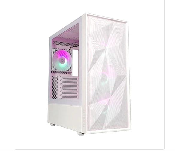 Tecware Forge S ATX TG Case w/4*OMNI P12 ARGB Fans and HUB - White