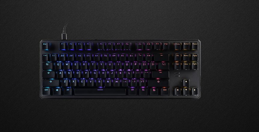 Tecware Phantom+ 87 Black RGB Mechanical Tactile Keyboard