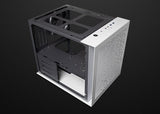 Quad Dual Side Tempered Glass Mini Cube mATX Case with 1 each 20cm + 12cm Fans