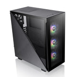 Thermaltake Divider 300 Dual TG Mid Tower ATX Case w/3*120mm ARGB Fans - Black