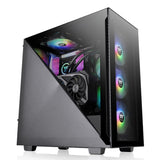 Thermaltake Divider 300 Dual TG Mid Tower ATX Case w/3*120mm ARGB Fans - Black