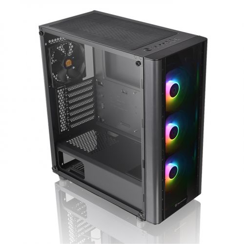 V250 ATX Case with Tempered Glass, 1*12cm Fan & 3*ARGB Fans