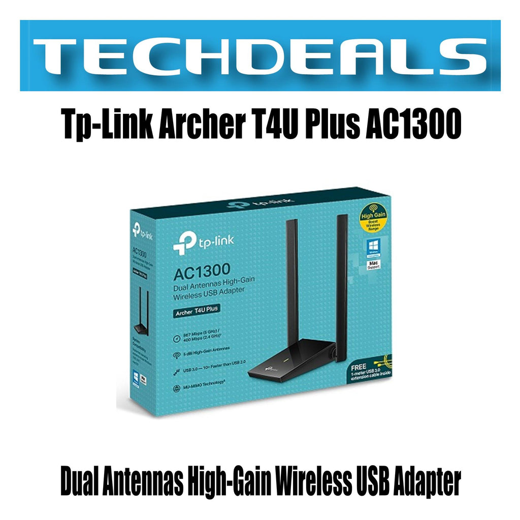 Archer T4U Plus AC1300 Dual Antennas High-Gain Wireless USB Adapter