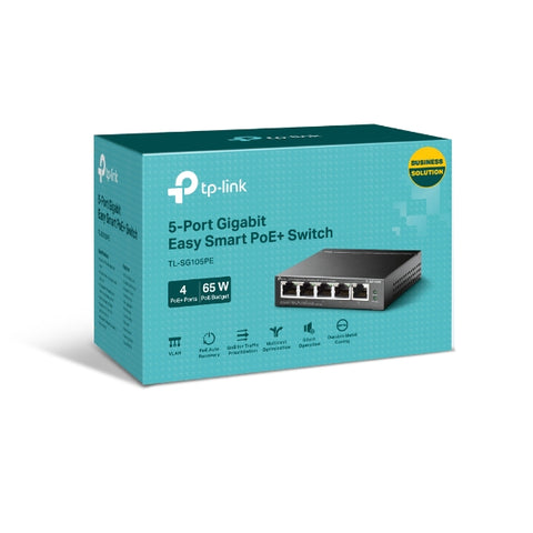 Tp-Link SG105PE 5-Port Easy Smart 4-Port POE Switch