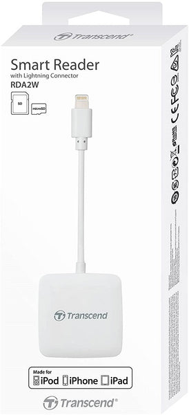 RDA2W Smart Reader with Lightning Connector | For iPhone, iPad and iPod - White
