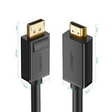 UHD DisplayPort DP Male to HDMI Male Cable - 4K@30Hz  |10202 2 meter | 10203 3Meters