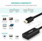 Ugreen 10461 Mini DP M to HDMI F Adaptor 18cm Bk