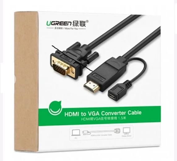 Ugreen 30449 HDMI to VGA Converter Cable 1.5M