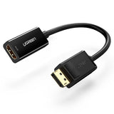 Ugreen 40363 DisplayPort DP to 4K HDMI Female Converter with Audio - 20cm - Black