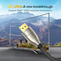 Ugreen 8K DisplayPort Cable Ultra HD Gold-Plated DisplayPort 1.4 Male to Male Nylon Braided Cable