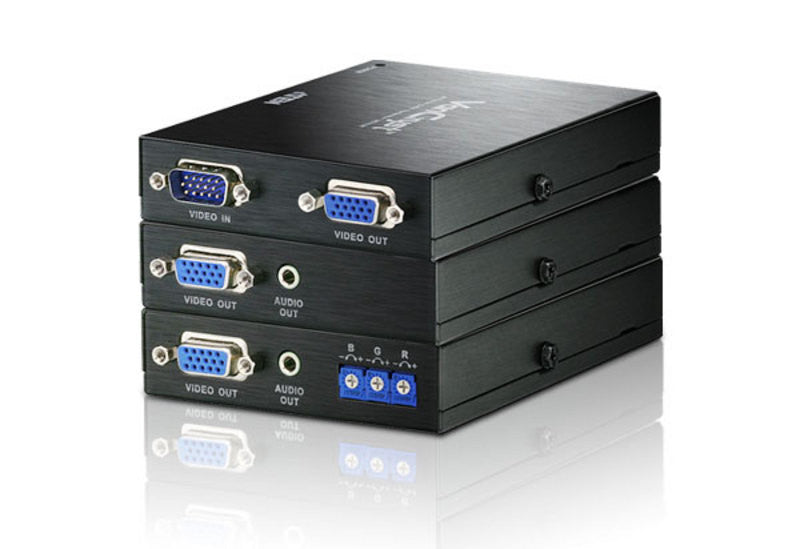 Aten VE170 VGA/Audio Extender. 1024x768@60Hz(300m). VGA gain control.