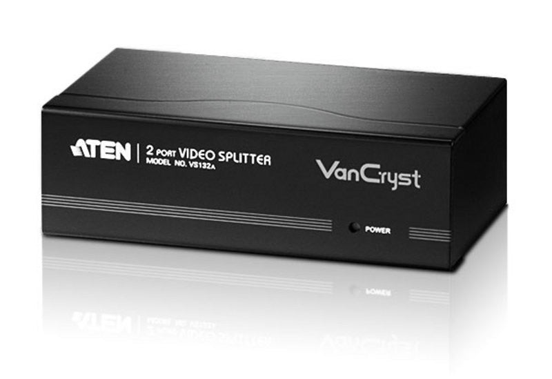 Aten VS132A 2 port VGA Splitter(450MHz).2048x1536@60Hz. 65m; w/o cable